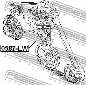Idler roller Febest 0587-LW