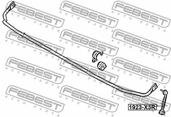 Rear anti roll bar link Febest 1923-X3R