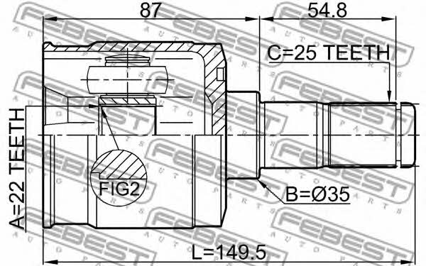 CV joint Febest 1211-CM10R