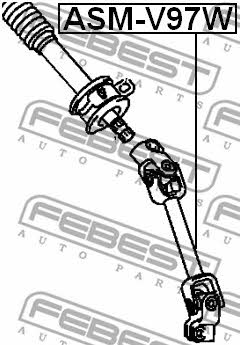 Steering shaft Febest ASM-V97W