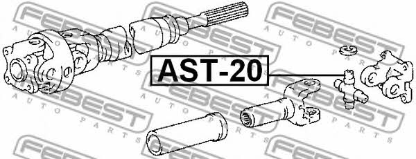Joint, propeller shaft Febest AST-20