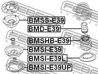 Front shock absorber boot Febest BMSHB-E39