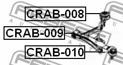 Silent block front lower arm front Febest CRAB-009