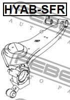 Silent block, rear lower arm Febest HYAB-SFR