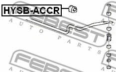 Rear anti roll bar bush Febest HYSB-ACCR