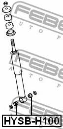 Shock absorber bushing Febest HYSB-H100