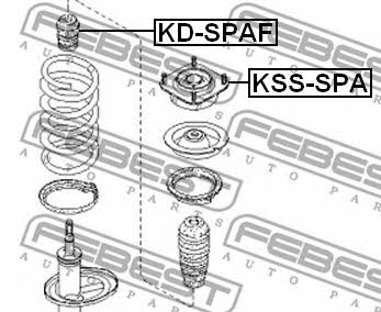Front shock absorber bump Febest KD-SPAF