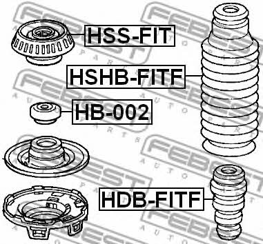 Front shock absorber bump Febest HDB-FITF