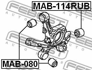 Febest Rear axle bush, rear – price 32 PLN