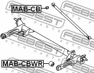 Silent block rear cross link Febest MAB-CB