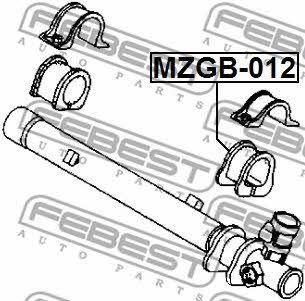 Steering rack bush Febest MZGB-012