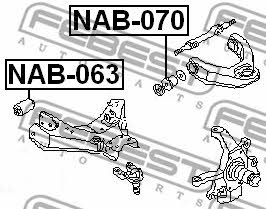 Silent block front upper arm Febest NAB-070