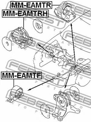 Engine mount, rear Febest MM-EAMTR