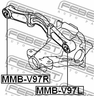 Silent block differential Febest MMB-V97L