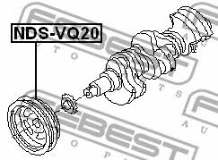 Pulley crankshaft Febest NDS-VQ20