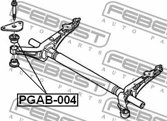 Rear axle bush Febest PGAB-004