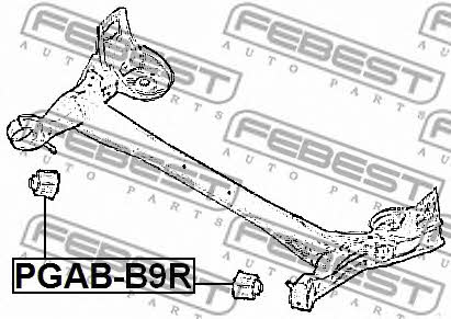 Rear axle bush Febest PGAB-B9R