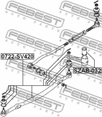 Steering pendulum bushing Febest SZAB-032
