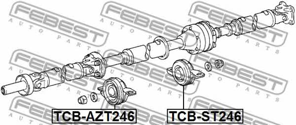 Driveshaft outboard bearing Febest TCB-ST246