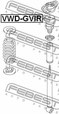 Rear shock absorber bump Febest VWD-GVIR
