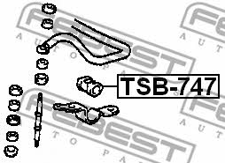 Front anti roll bar bush Febest TSB-747