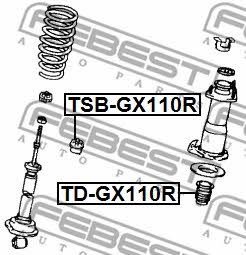 Shock absorber bushing Febest TSB-GX110R