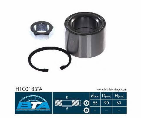 BTA H1C018BTA Front Wheel Bearing Kit H1C018BTA