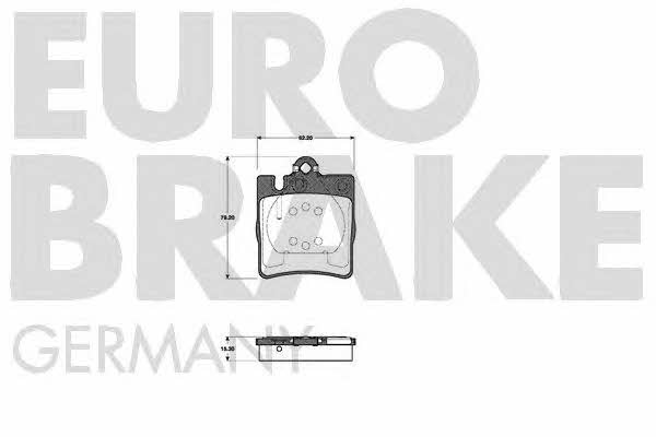 Eurobrake 5502223339 Brake Pad Set, disc brake 5502223339