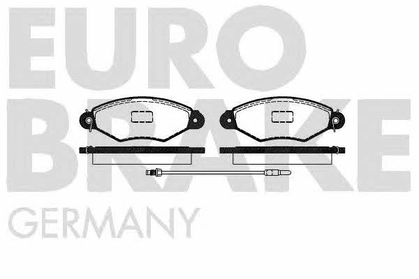 Eurobrake 5502223957 Brake Pad Set, disc brake 5502223957