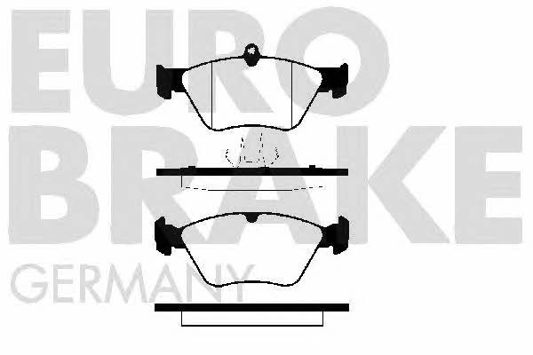 Eurobrake 5502229978 Brake Pad Set, disc brake 5502229978