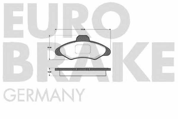 Eurobrake 5502222518 Brake Pad Set, disc brake 5502222518