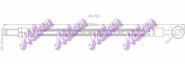 Brovex-Nelson H6700 Brake Hose H6700