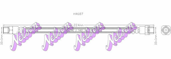 Brovex-Nelson H4687 Brake Hose H4687