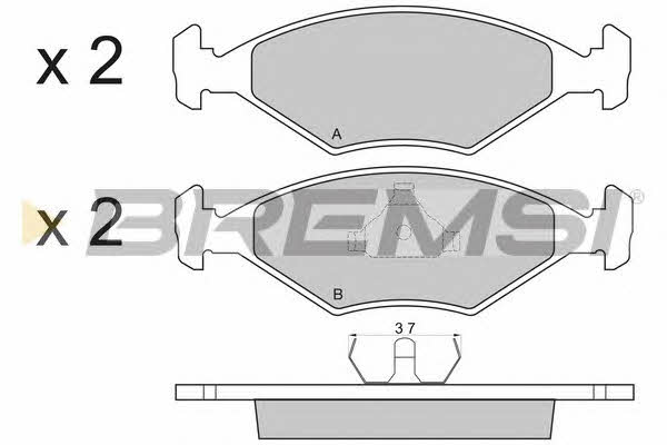 Bremsi BP2822 Brake Pad Set, disc brake BP2822