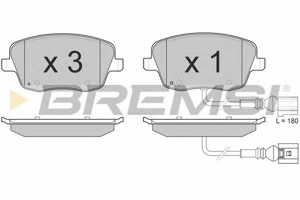 Bremsi BP3013 Brake Pad Set, disc brake BP3013