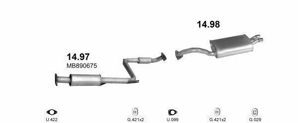  POLMO00448 Exhaust system POLMO00448