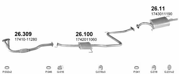 POLMO00720 Polmostrow Exhaust system