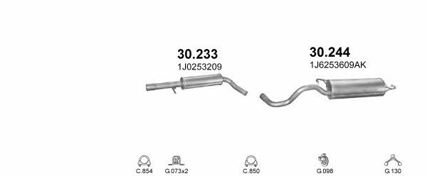  POLMO00968 Exhaust system POLMO00968