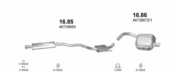 Polmostrow POLMO90143 Exhaust system POLMO90143
