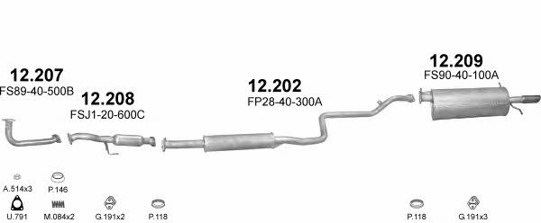  POLMO99270 Exhaust system POLMO99270