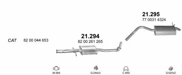 Polmostrow POLMO99367 Exhaust system POLMO99367