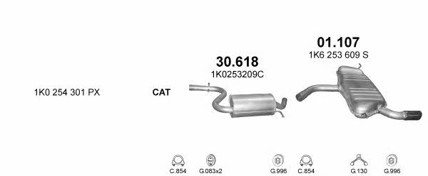 Polmostrow POLMO99505 Exhaust system POLMO99505