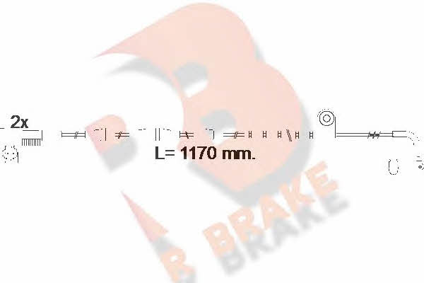 R Brake 610550RB Warning contact, brake pad wear 610550RB
