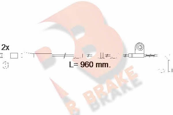 R Brake 610553RB Warning contact, brake pad wear 610553RB