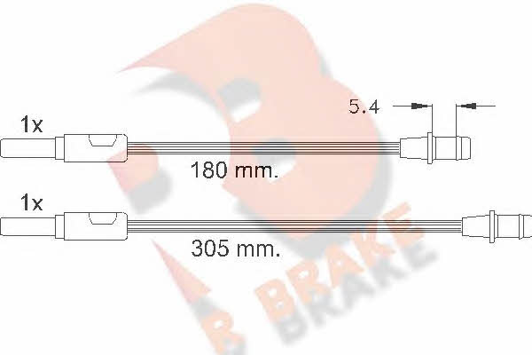 R Brake 610262RB Warning contact, brake pad wear 610262RB