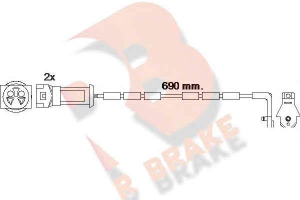 R Brake 610445RB Warning contact, brake pad wear 610445RB