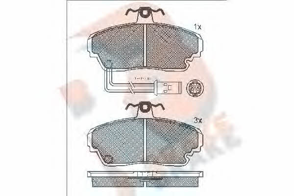 R Brake RB0678 Brake Pad Set, disc brake RB0678