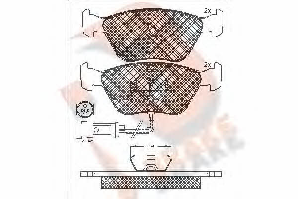 R Brake RB0954 Brake Pad Set, disc brake RB0954