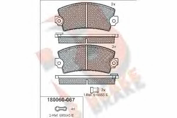 R Brake RB0060-067 Brake Pad Set, disc brake RB0060067
