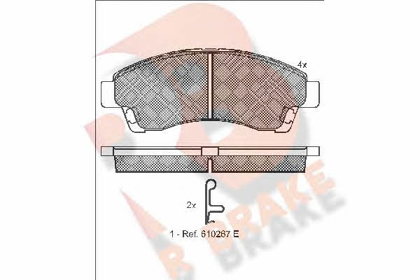 R Brake RB1324 Brake Pad Set, disc brake RB1324